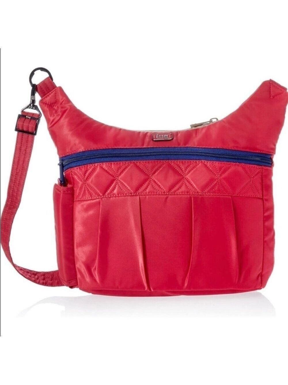 Lug Swing Crossbody Purse Quilted Travel Hot Pink Pockets Shoulder Bag